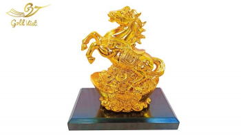 Tượng Ngựa Phú Quý Mạ Vàng Gold Việt QT108